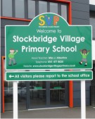 Stockbridge Village Primary School Sign